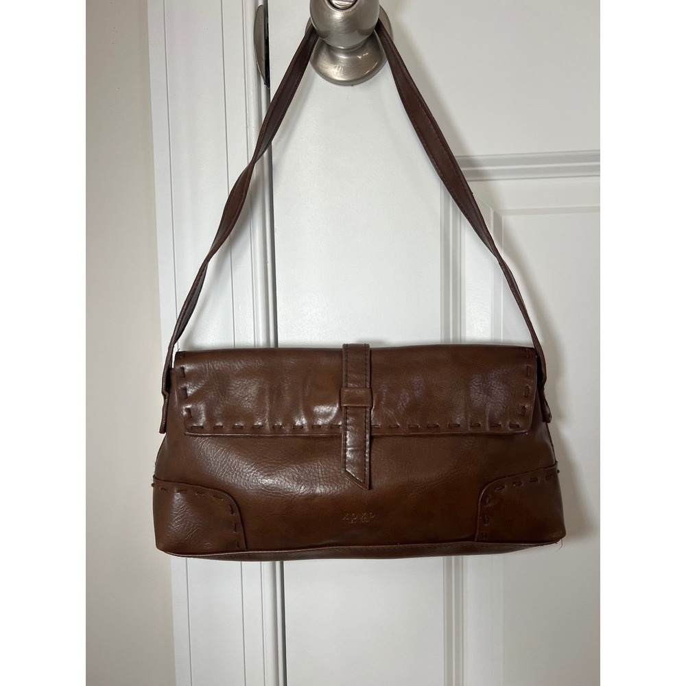 Vintage XOXO Brown Women's Shoulder Bag Y2K